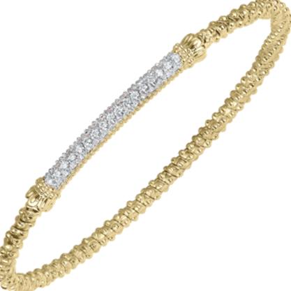 Vahan - 14K Yellow Gold Bracelet with Diamond Bar