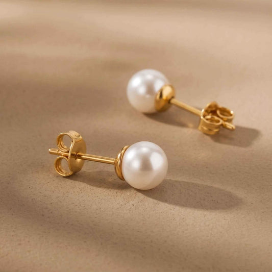 Pearl Studs 14K 8.5 mm