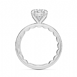 Noam Carver Luna Platinum Oval Engagement Ring - 1.8mm