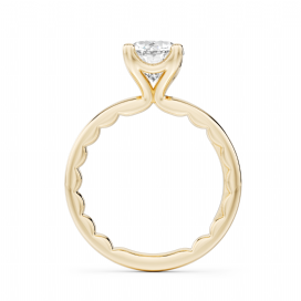 Luna Engagement Ring - 1.41ct Oval Lab-Grown Diamond in 14K Gold