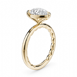 Luna Engagement Ring - 1.56ct Lab-Grown Pear Diamond in 14K Gold