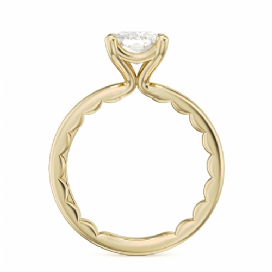 Luna Engagement Ring - 3.77ct Radiant Lab-Grown Diamond in 14K Gold