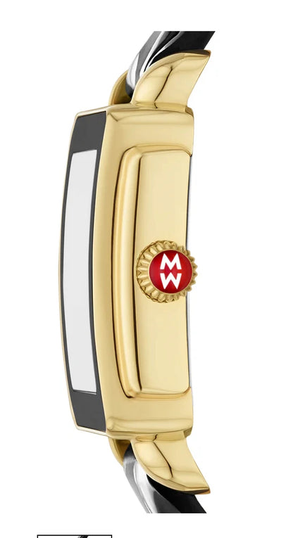 MICHELE - Deco Sport Mid Gold-Plated Leather Watch
