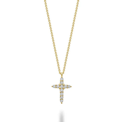 "Justine" 14K Cross Diamond Necklace