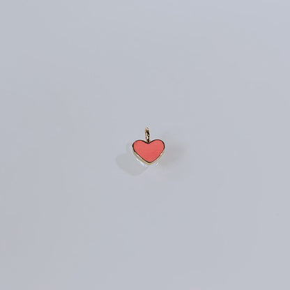 FUSE by Roset - 10K Gold Necklace Charm Pink Heart Charm "XO, ROSET"
