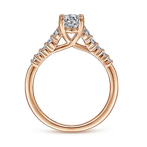Gabriel "Reed" 14K Rose Gold Oval Diamond Engagement Ring