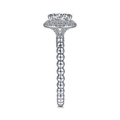 Gabriel "Pamina" 14K Round Halo Diamond Engagement Ring