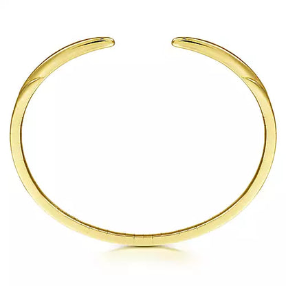 "Natalia" 14k Yellow Gold Split Cuff Bracelet