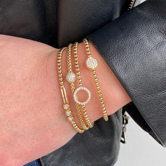 Hulchi Belluni - Pave Diamond Stretch Bracelet