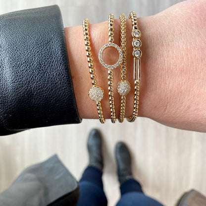 Hulchi Belluni Diamond Halo Stretch Bracelet