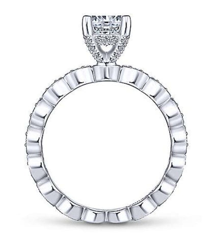 Gabriel "Lula" Engagement Ring - 1.02ct Round Lab-Grown Diamond in 14K White Gold