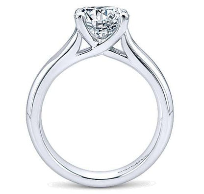 Gabriel “Enid” Engagement Ring - 2.66ct Lab-Grown Round Diamond in 14K White Gold