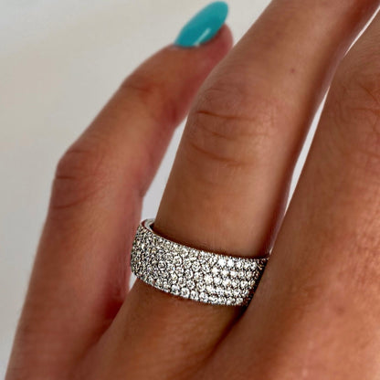 FUSE by Roset - "Steph" 10K White Gold Lab Grown Pavé Diamond Ring