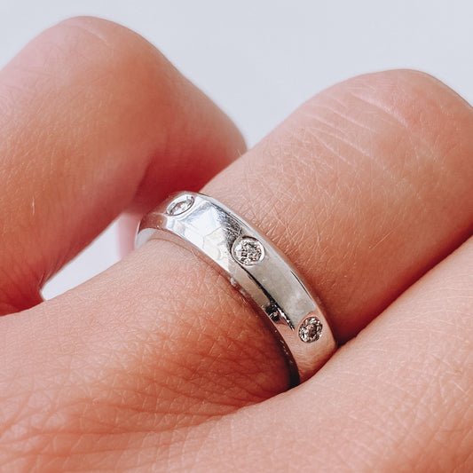 Roset - 14K White Gold Gypsy Diamond Ring