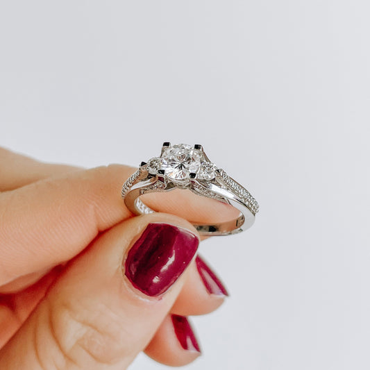 Tacori Platinum Three Stone Engagement Ring